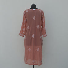 Load image into Gallery viewer, Pale Coral Georgette Kurta
