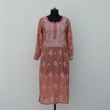 Load image into Gallery viewer, Pale Coral Georgette Kurta
