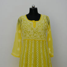 Load image into Gallery viewer, Bright Yellow Georgette Anarkali with Inner
