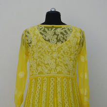 Load image into Gallery viewer, Bright Yellow Georgette Anarkali with Inner
