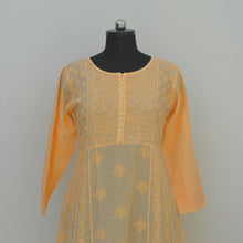 Load image into Gallery viewer, Light Peach Cotton Anarkali
