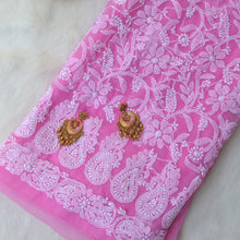 Load image into Gallery viewer, Pink Georgette Suit Piece with Georgette Dupatta
